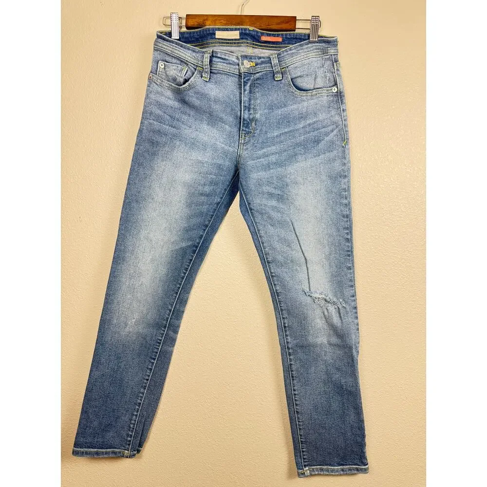 Pilcro Anthropologie Light‎ Wash Distressed Skinny Jeans Women's Size 28